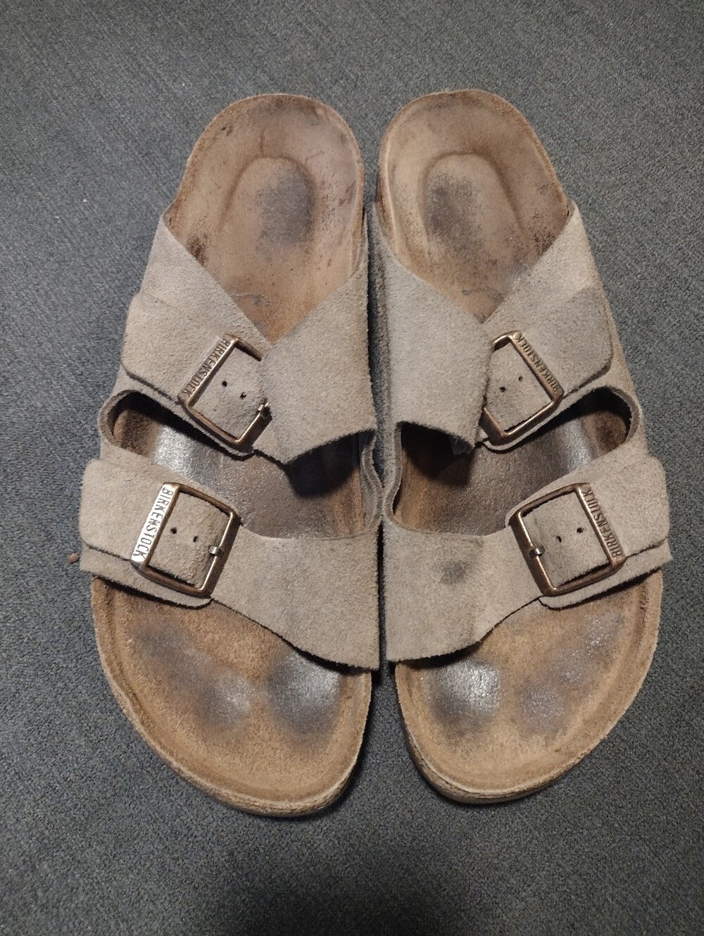 Birkenstock Arizona Suede Sandals – Tan / Taupe – Size 43